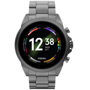 Horlogeband Smartwatch Fossil FTW4059 Staal Grijs 22mm